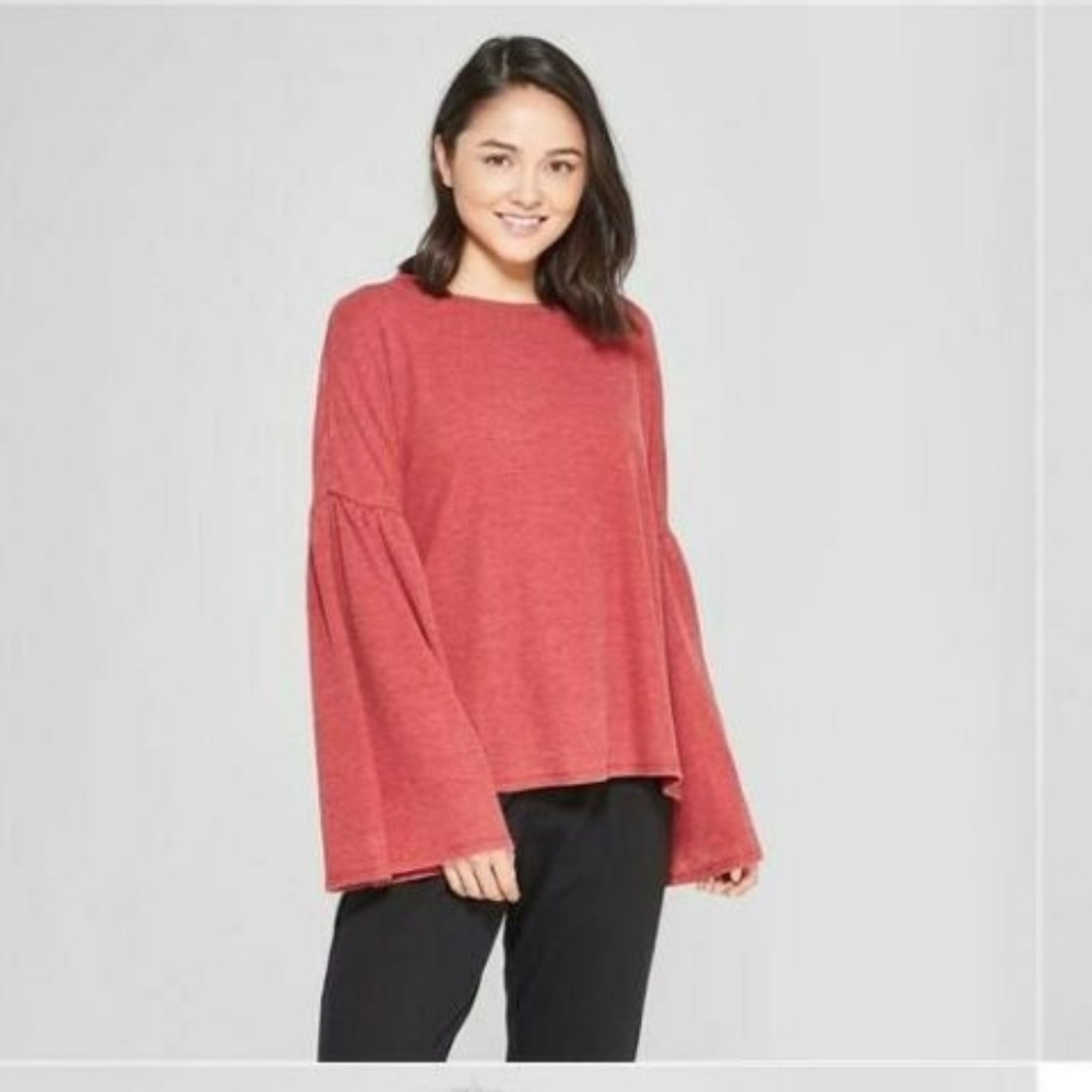 Xhilaration Women's Bell Sleeve Sleep T-Shirt L